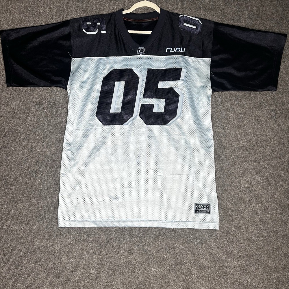 Vintage 90's Y2k Fubu Sport 05 Jersey Classic Edition Large Blue Streetwear